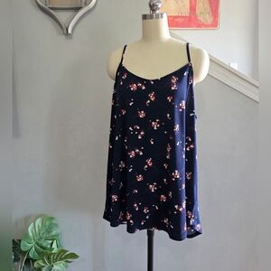 Stitch Fix Kaileigh Tank Top Floral Navy Size 1X NWT